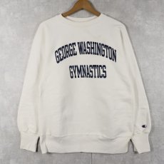 画像1: 90's Champion REVERSE WEAVE USA製 "GEORGE WASHINGTON GYMNASTICS" プリントスウェット L (1)