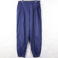 画像1: 90〜2000's NIKE ロゴ刺繍 ナイロントラックパンツ NAVY XXL (1)