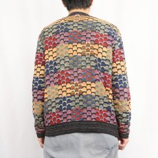 画像3: Bellagioseta ITALY製 立体柄編み ニットセーター S (3)