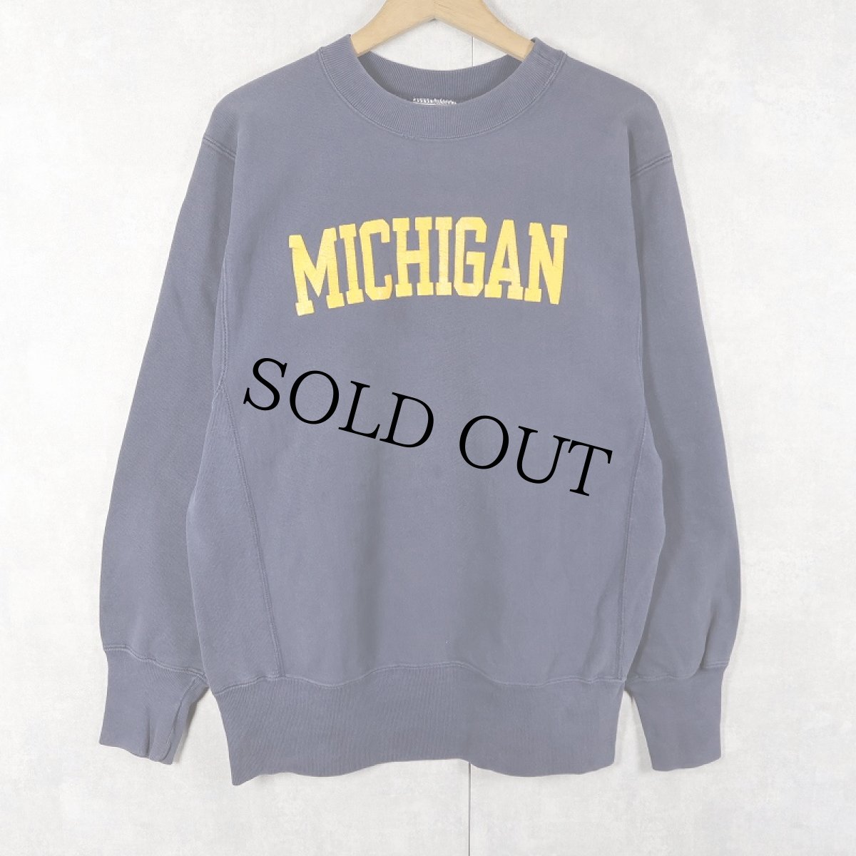 画像1: 80's Champion REVERSE WEAVE USA製 "MICHIGAN" プリントスウェット NAVY M (1)