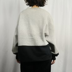 画像3: 90's RUSSELL ATHLETIC USA製 "HIGH COTTON" 前V 2トーン 無地スウェット L (3)