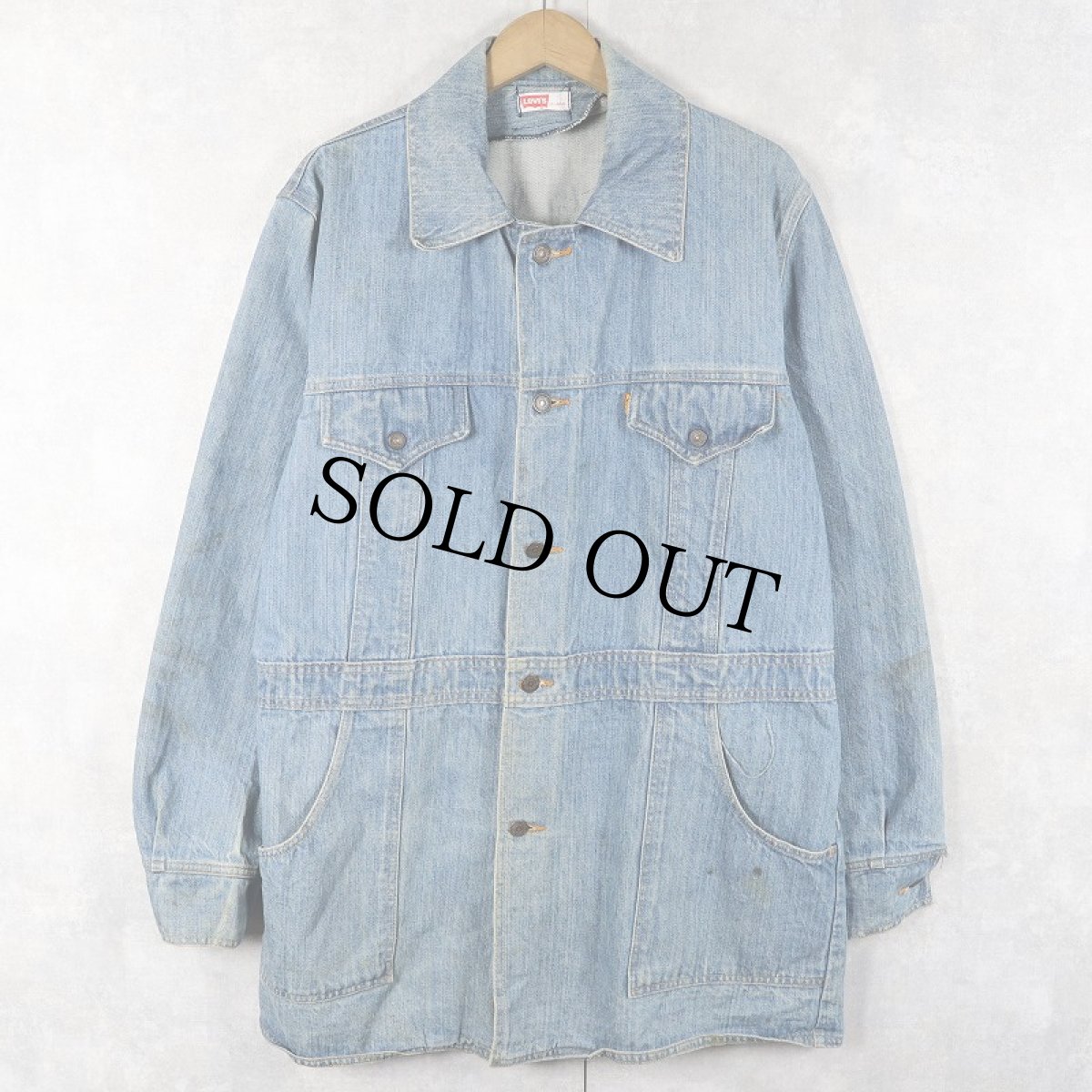 画像1: 70's Levi's オレンジタブ デニムブッシュジャケット XL (1)