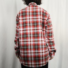 画像3: 70's Sears チェック柄 キルティングライナー プリントネルシャツ M (3)