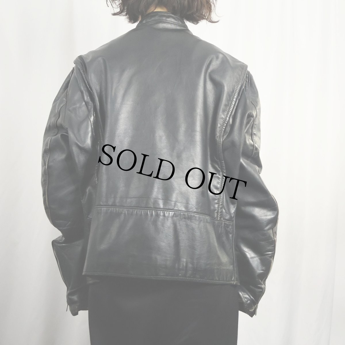 画像3: 〜60's UNKNOWN シングルライダースジャケット  (3)