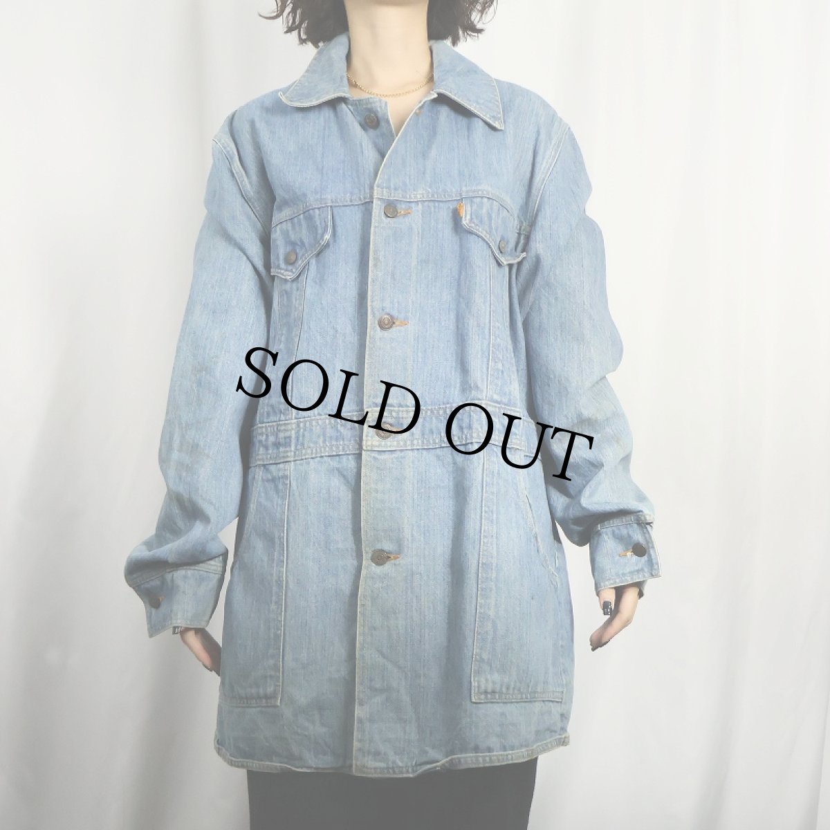 画像2: 70's Levi's オレンジタブ デニムブッシュジャケット XL (2)