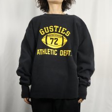 画像2: 90's Champion REVERSE WEAVE USA製 "GUSTTIES" カットオフ プリントスウェット BLACK XXXL (2)