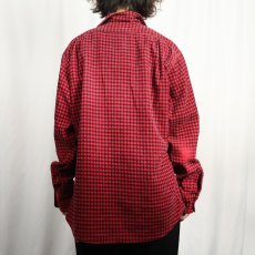 画像3: 50's〜 チェック柄 イタリアンカラー コーデュロイシャツ  (3)