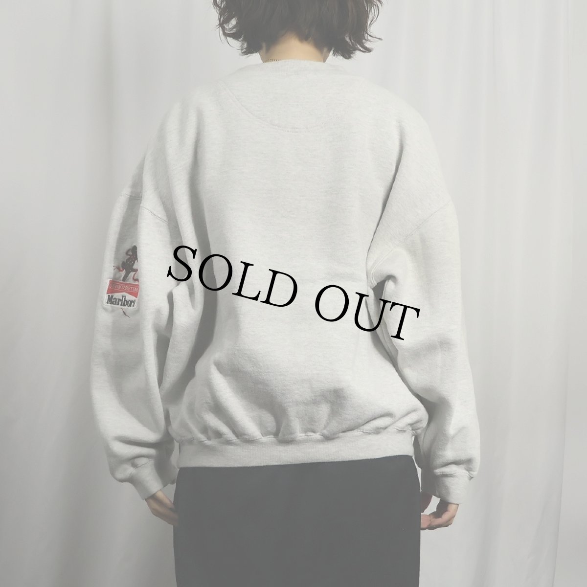 画像3: 90's Marlboro ADVENTURE TEAM トカゲ刺繍 タバコ企業スウェット L (3)