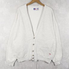 画像1: 90's RUSSELL ATHLETIC USA製 "HIGH COTTON" スウェットカーディガン XL (1)