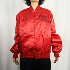 画像3: 80's Swingster USA製 "DIRT TRACK" チェーン刺繍 ナイロンレーシングジャケット L (3)