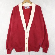 画像1: 90's RUSSELL ATHLETIC USA製 "HIGH COTTON" スウェットカーディガン L (1)