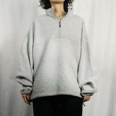 画像2: 90's RUSSELL ATHLETIC USA製 無地 ハーフジップスウェット L (2)