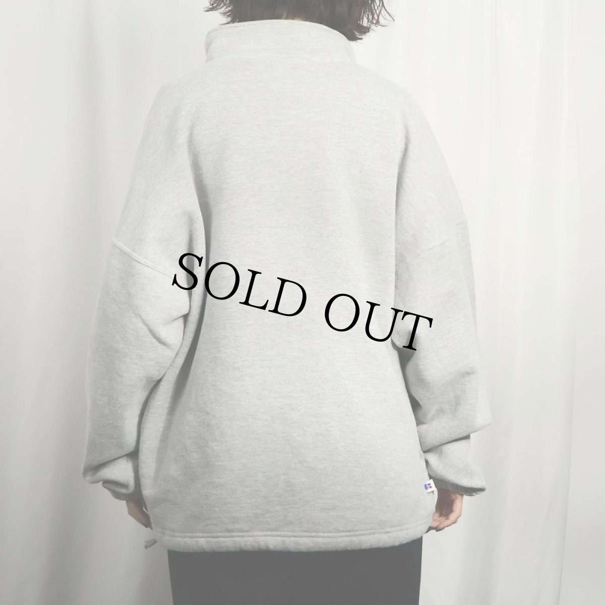 画像3: 90's RUSSELL ATHLETIC USA製 無地 ハーフジップスウェット L (3)