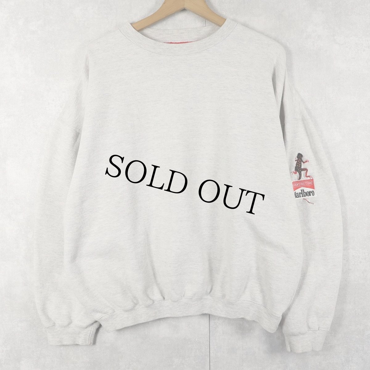 画像1: 90's Marlboro ADVENTURE TEAM トカゲ刺繍 タバコ企業スウェット L (1)