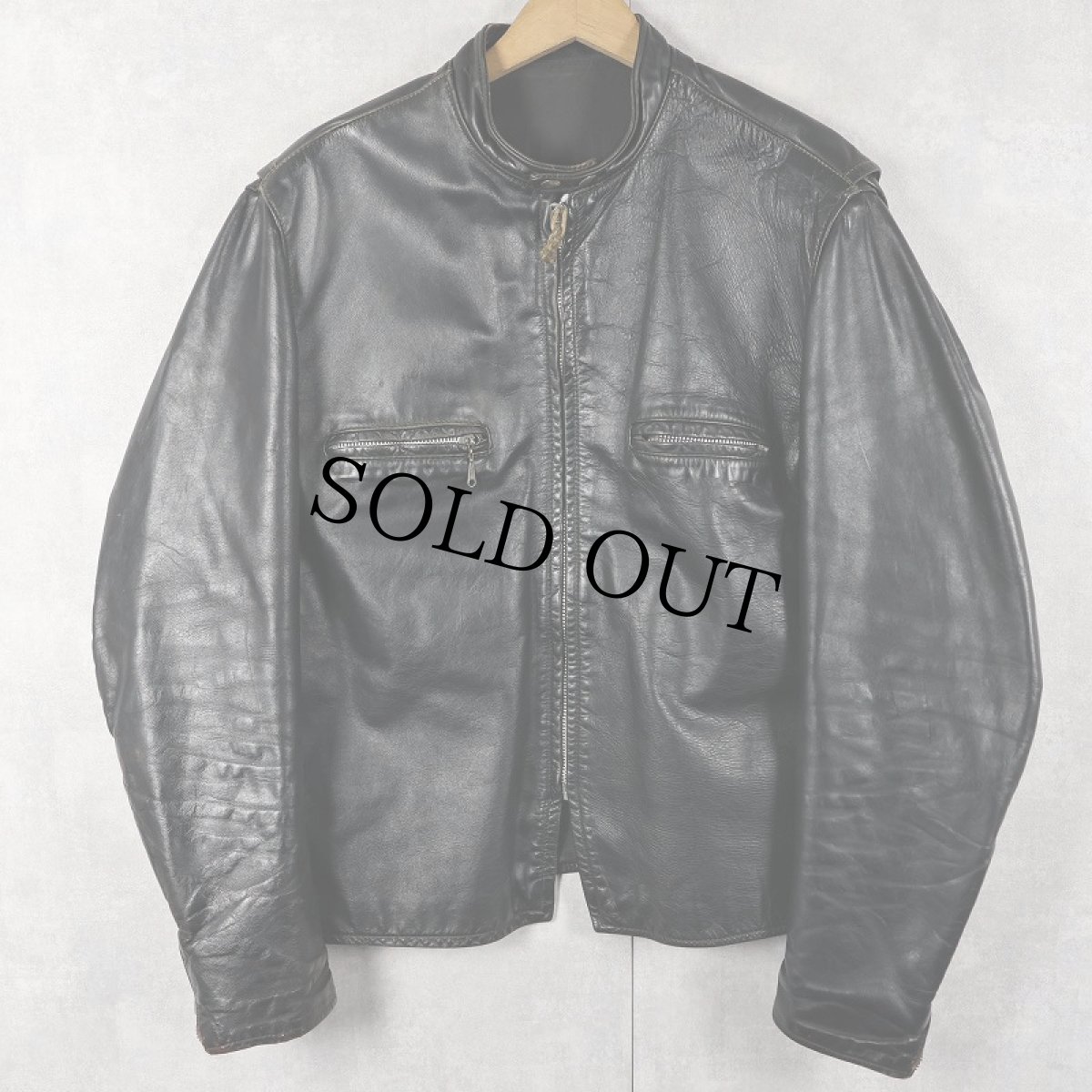 画像1: 〜60's UNKNOWN シングルライダースジャケット  (1)