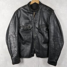 画像1: 〜60's UNKNOWN シングルライダースジャケット  (1)