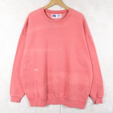 画像1: 90's RUSSELL ATHLETIC USA製 "HIGH COTTON" 前V 無地スウェット XL (1)