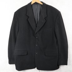 画像1: ウールカシミアテーラードジャケット BLACK (1)