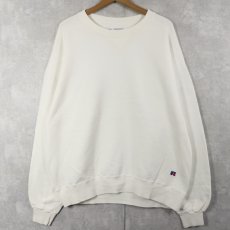 画像1: 90's RUSSELL ATHLETIC USA製 "HIGH COTTON" 前V スウェット XL (1)
