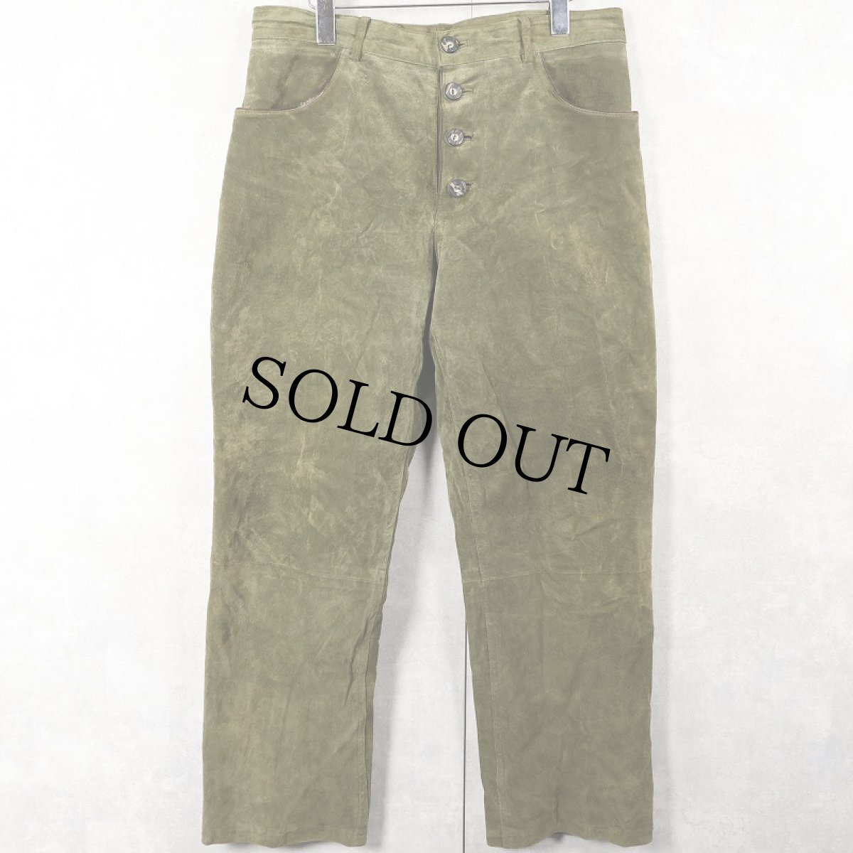 画像3: スエードレザーパンツ W34 (3)