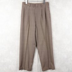 画像1: 50's 2タック ウールスラックス W33 (1)