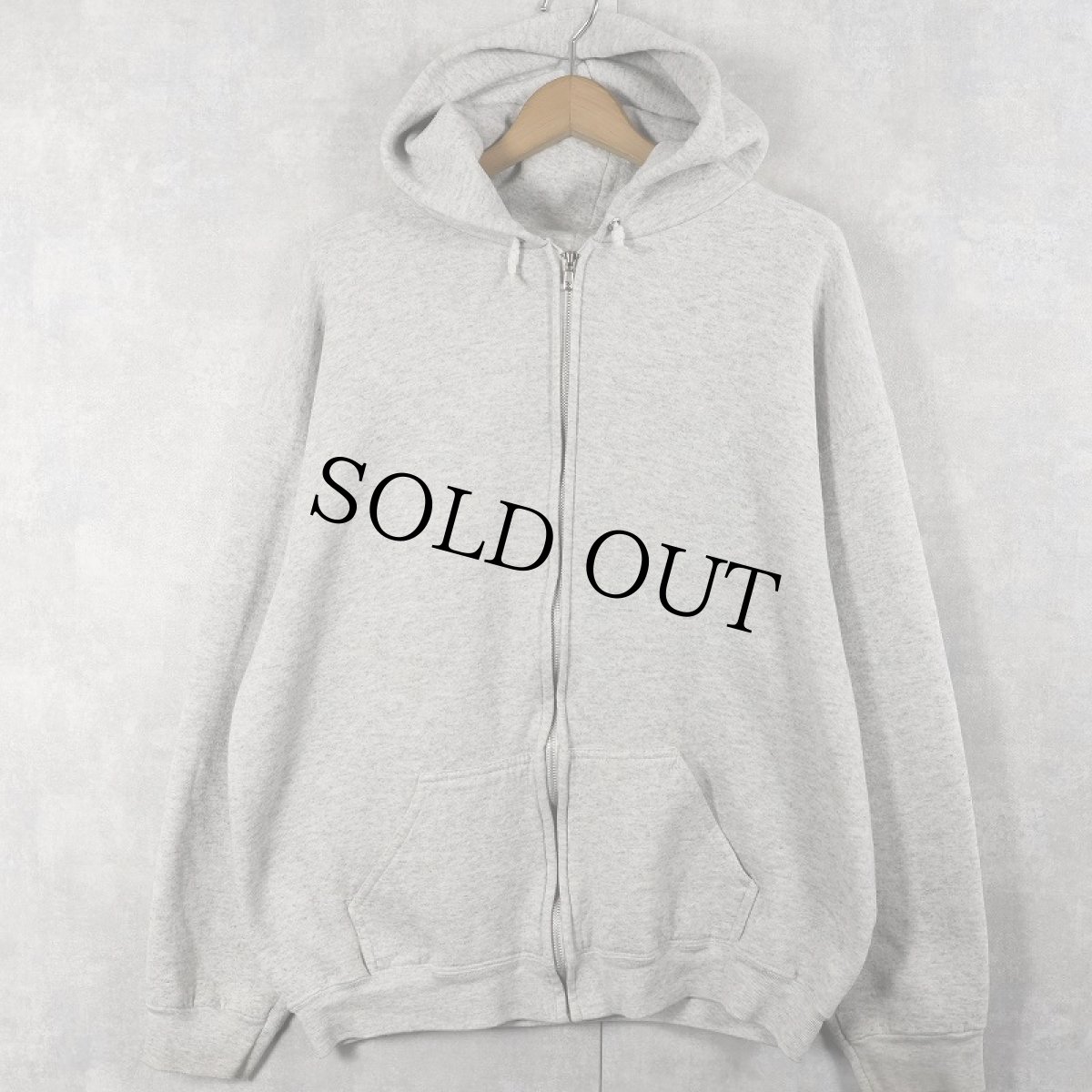 画像1: 90's TULTEX USA製 無地 スウェットジップパーカー XL (1)