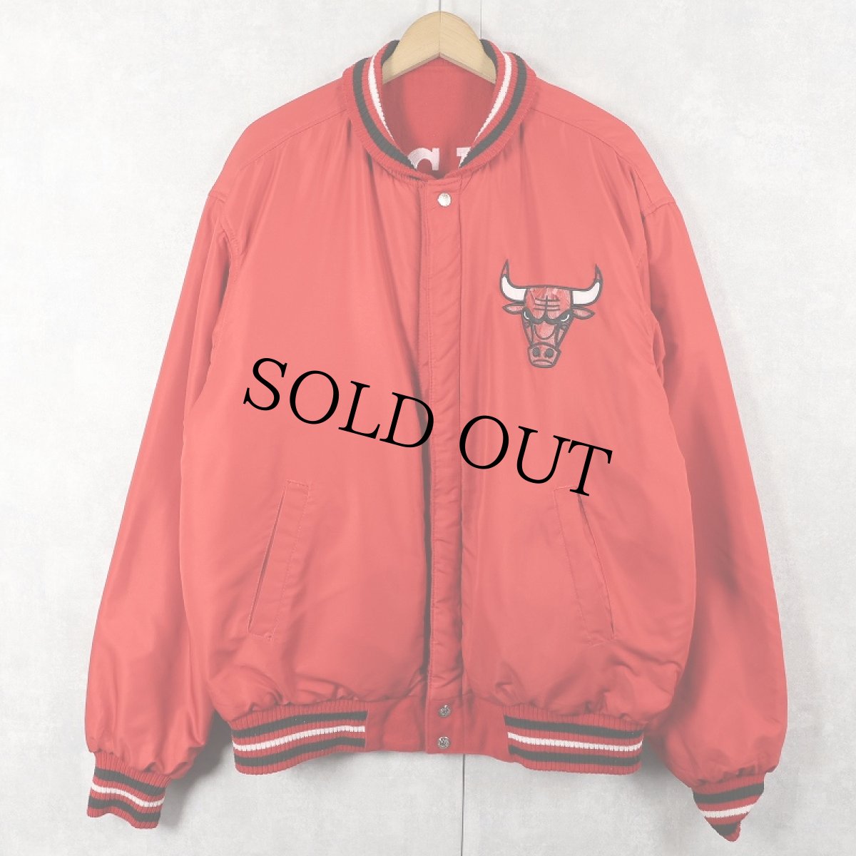 画像5: CHICAGO BULLS NBAチーム ロゴ刺繍 リバーシブルスタジャン L (5)