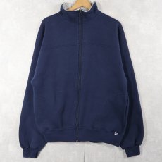 画像1: 90's RUSSELL ATHLETIC 無地 ハーフジップスウェット NAVY L (1)
