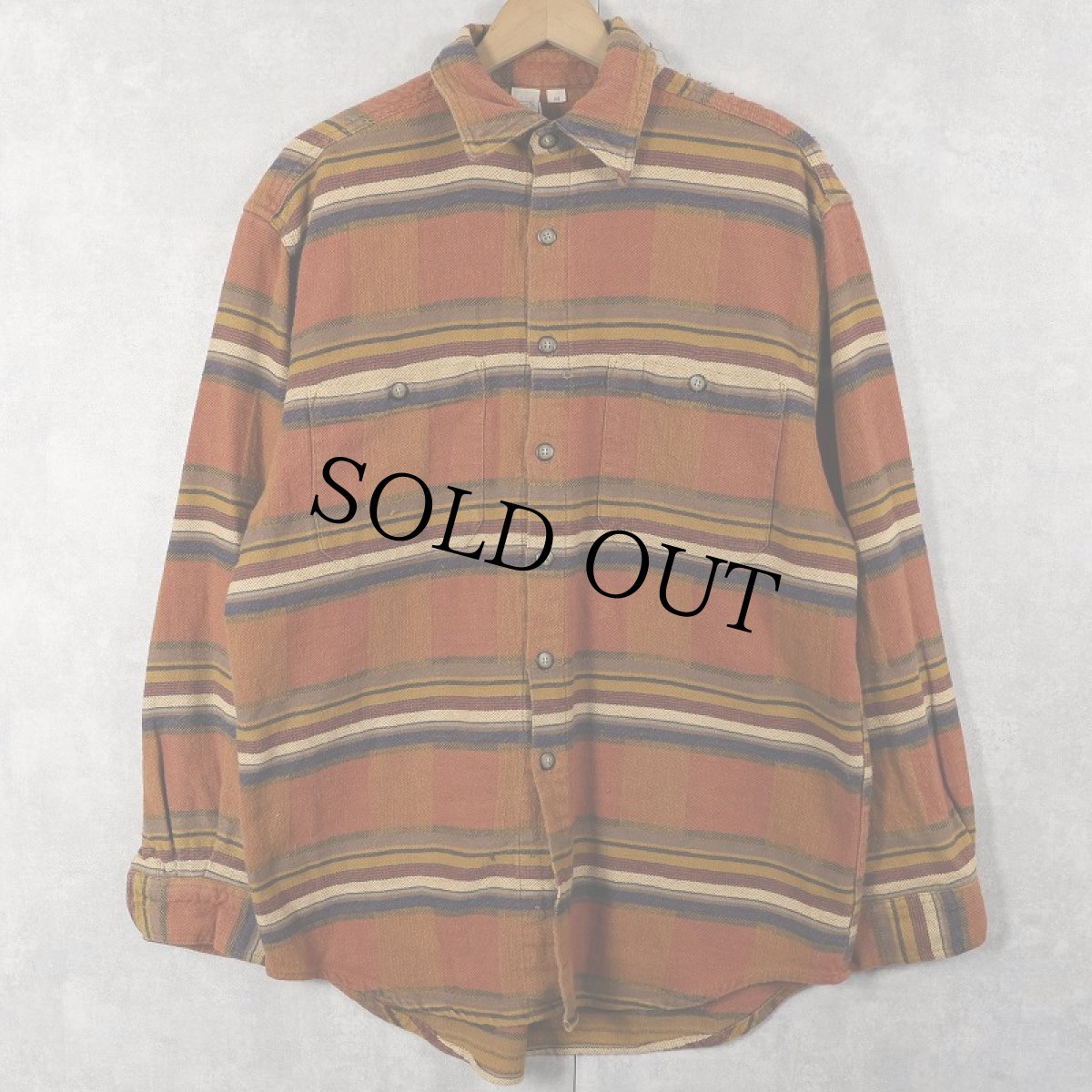 画像1: THE TERRITORY AHEAD 総柄織り コットンシャツ M  (1)