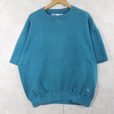 画像1: 90's RUSSELL ATHLETIC USA製 "HIGH COTTON" 前V 半袖スウェット L (1)
