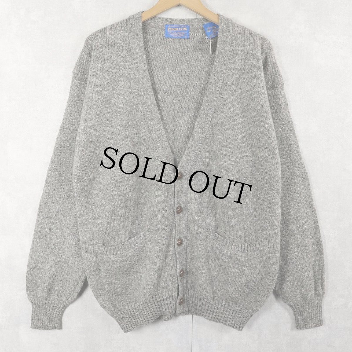 画像1: 90's〜 PENDLETON ウールニットカーディガン L (1)