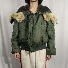 画像2: 70's U.S.AIR FORCE N-2B "コヨーテファー" フライトジャケット X-LARGE (2)