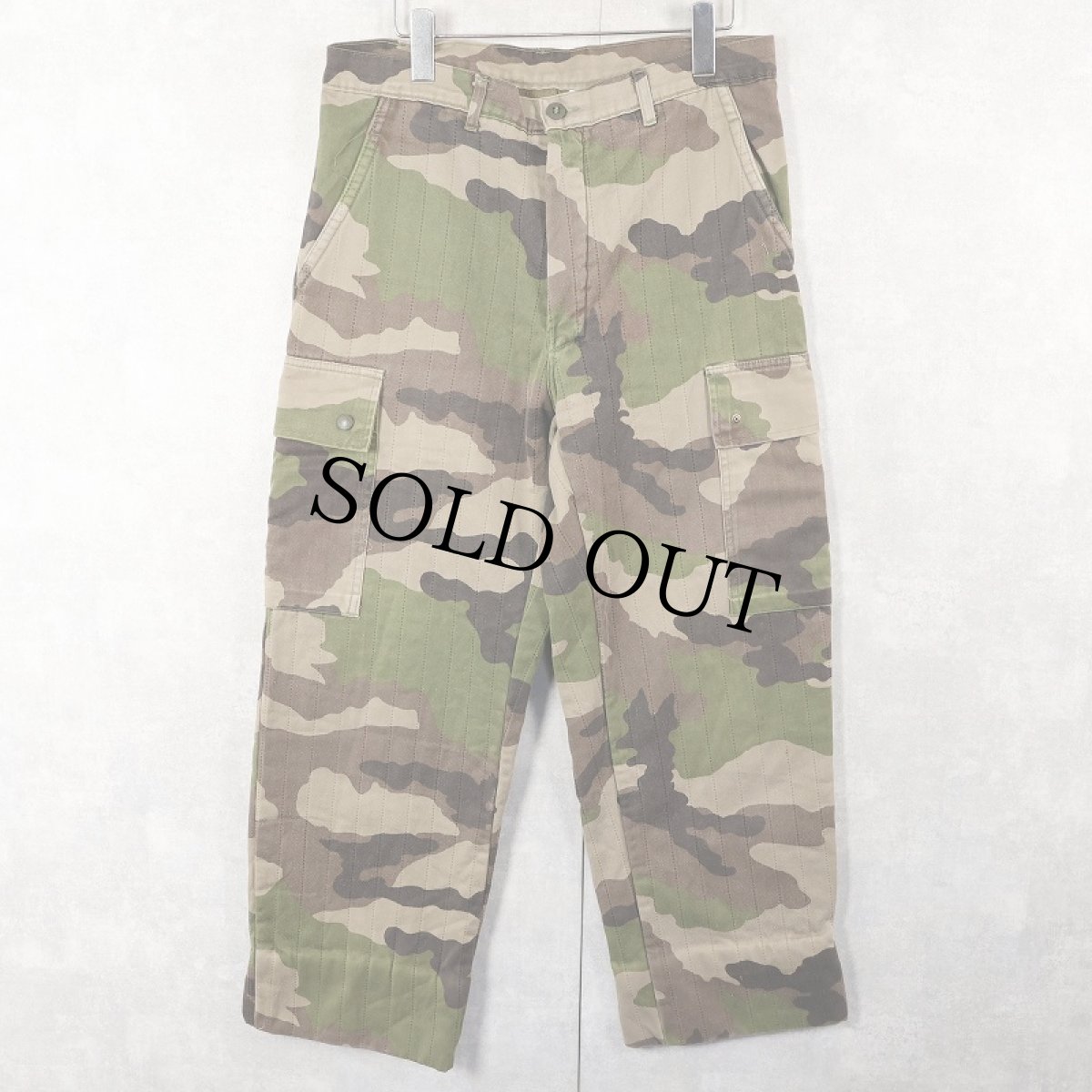 画像2: 90〜2000's ウッドランドカモ柄 コットン×ポリエステルカーゴパンツ W33 (2)