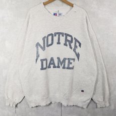 画像1: 90's RUSSELL ATHLETIC USA製 "HIGH COTTON" 前V プリントスウェット XXL (1)