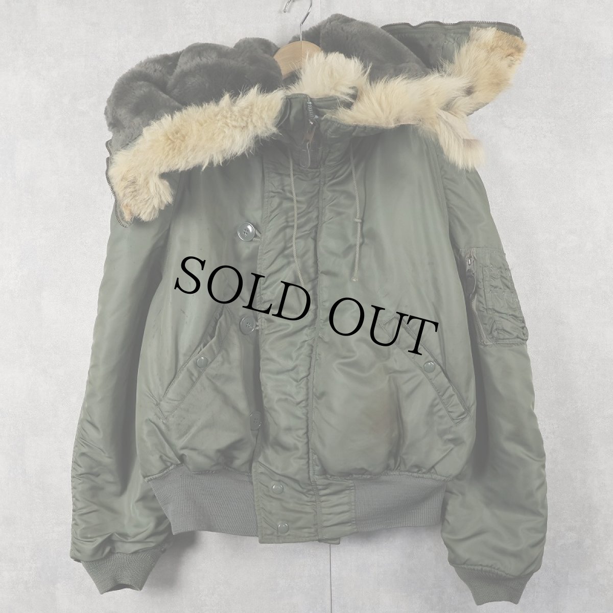 画像1: 70's U.S.AIR FORCE N-2B "コヨーテファー" フライトジャケット X-LARGE (1)