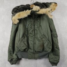 画像1: 70's U.S.AIR FORCE N-2B "コヨーテファー" フライトジャケット X-LARGE (1)