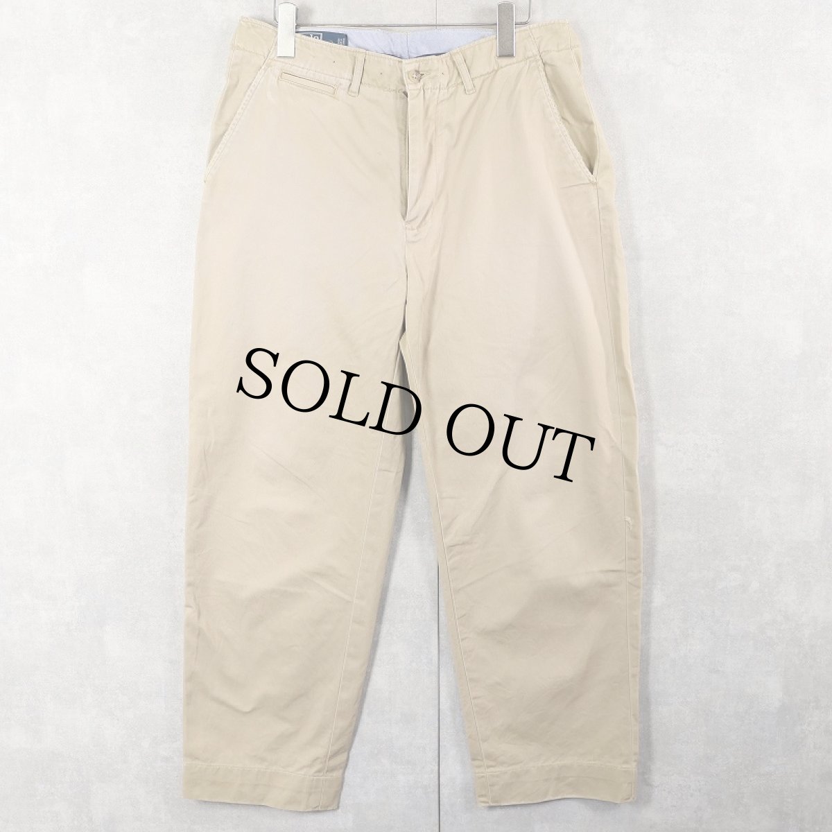 画像1: POLO Ralph Lauren "CLASSIC CHINO" コットンチノトラウザーズ W33 (1)