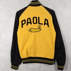 画像1: 40's LOWE & CAMPBELL "PAOLA" フェルトパッチ付き コットンボタンスタジャン SIZE34 (1)