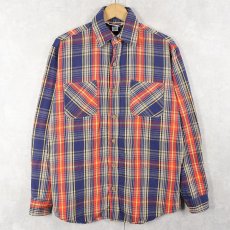 画像1: 80's BIG MAC USA製 チェック柄 ヘビーネルシャツ M (1)