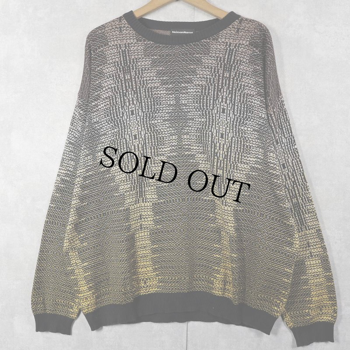 画像1: Neiman Marcus 総柄グラデーションニットセーター XL (1)