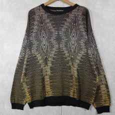 画像1: Neiman Marcus 総柄グラデーションニットセーター XL (1)