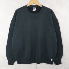 画像1: 90's RUSSELL ATHLETIC USA製 前V スウェット BLACK XL (1)