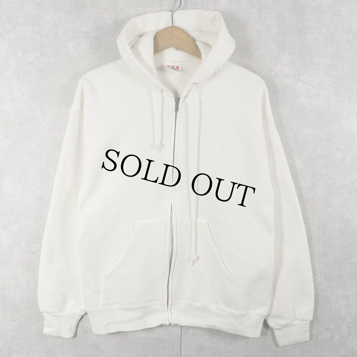 画像1: 90's J.C.Penney USA製 無地スウェットジップパーカー (1)