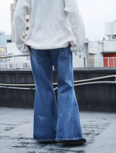 画像3: 70's Levi's 684-0217 オレンジタブ ベルボトム デニムパンツ W35 (3)