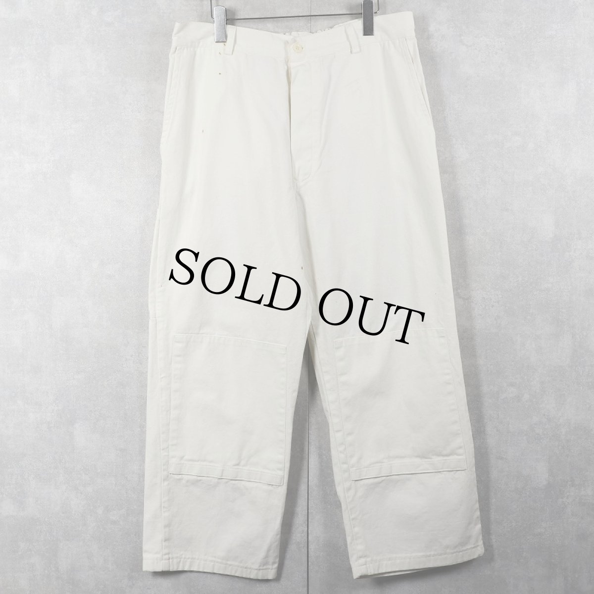 画像3: ダブルニー コットンワークパンツ W34 (3)