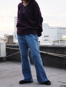 画像1: 70's〜 BIG YANK 切り替えデザイン モールスキン フレアパンツ W33 (1)