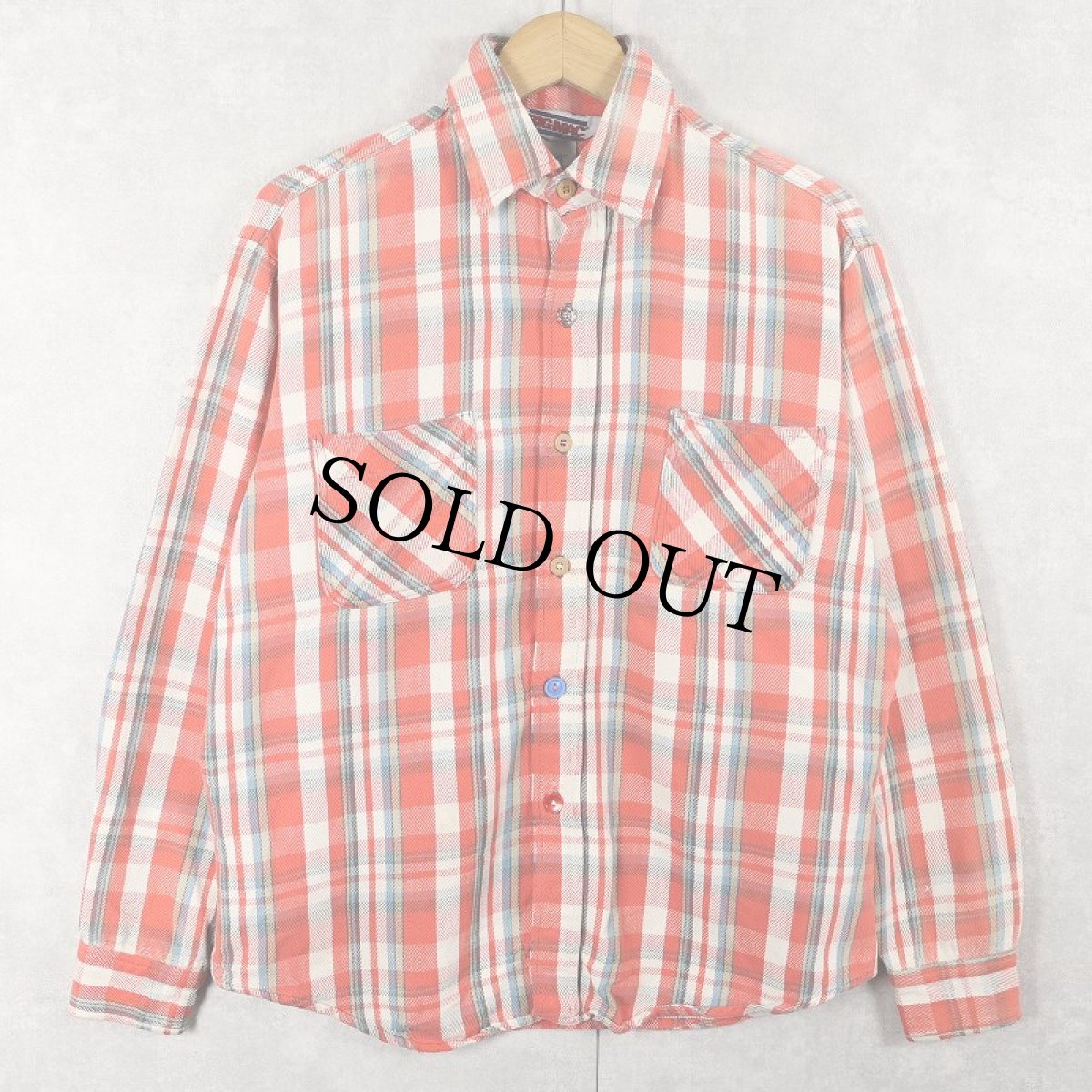 画像1: 80's BIG MAC USA製 チェック柄 ヘビーネルシャツ M (1)