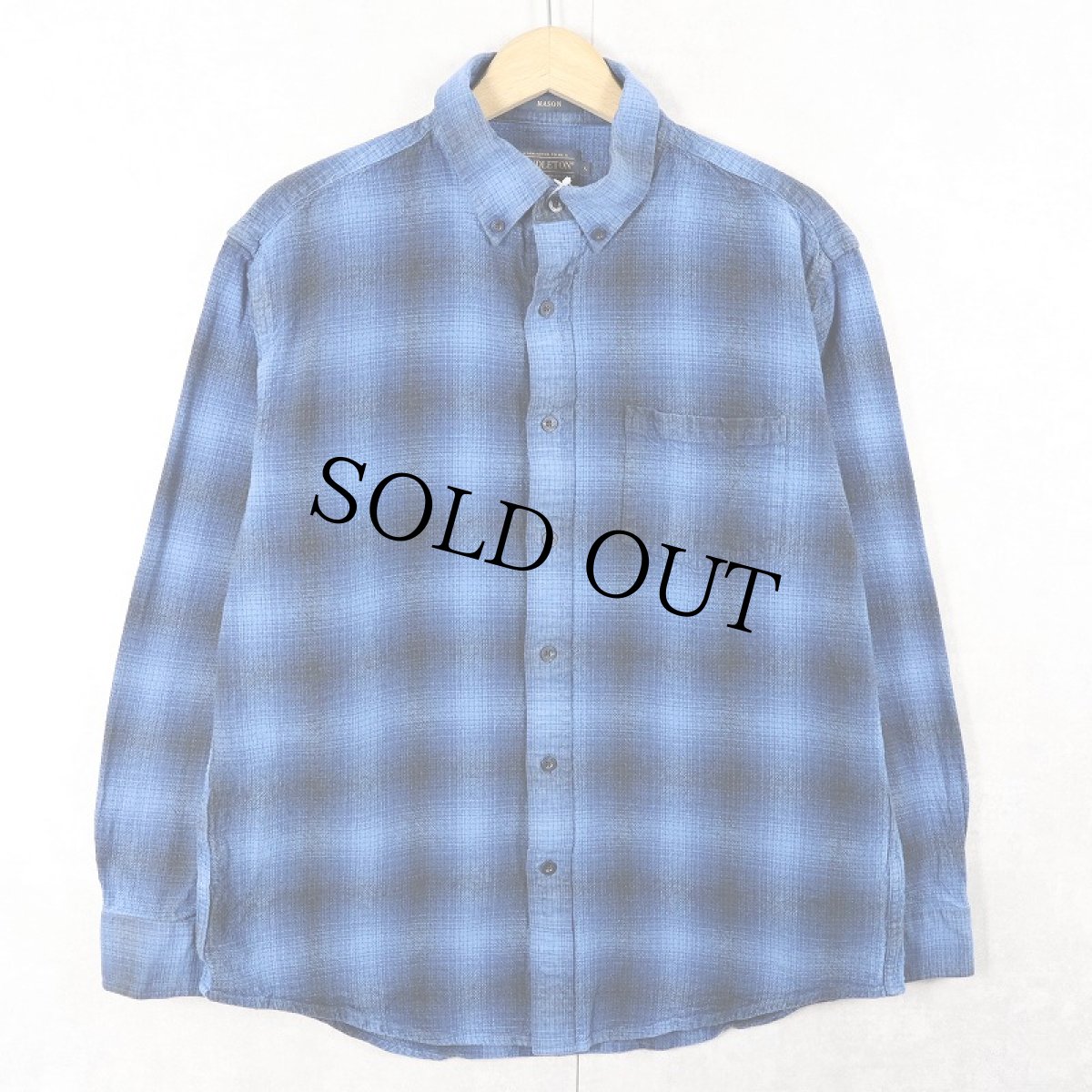 画像1: PENDLETON "MASON" オンブレーチェック柄 ボタンダウン ライトネルシャツ L (1)