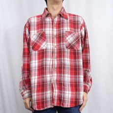 画像2: 80's BIG MAC USA製 チェック柄 ヘビーネルシャツ XL (2)