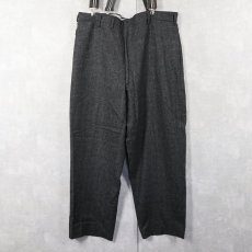 画像4: 50〜60's HIGGINS SLACKS サスペンダー付き ウールスラックス GRAY W36 (4)